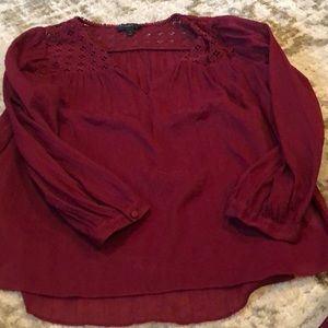 Ruby red blouse